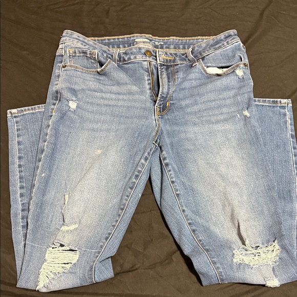 Old Navy Light Blue Distressed Skinny Jeans - Picture 1 of 1
